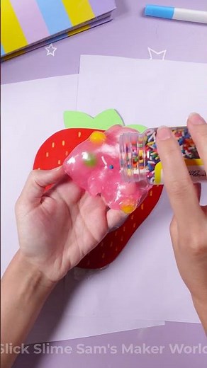 🍓Squishy Madness ✨ Super Fun & Stretchy DIY Idea! #DIY #Art #Kids