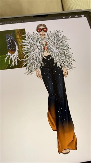 Draw a digital fashion illustration Procreate