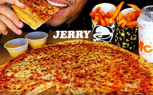 【Jerry】LITTLE CAESARS芝士披萨、干酪辣味薯条、麦旋风 咀嚼音