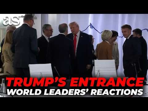 TRUMP’s entrance STOPS THE ROOM | World leaders’ REACTIONS caught on camera