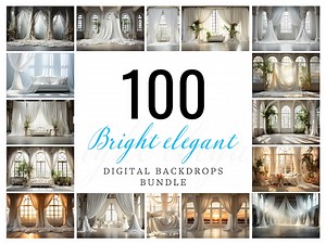 100 Elegant Photography Backdrops: Bright Photoshop Overlays (digital Download) - Etsy Canada