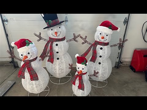 Costco LED Pre-lit Pop up Snowman Family Review