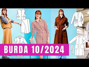 BURDA 10/2024 Sewing Magazine Styling + Line Drawings = Lets Sew for Autumn