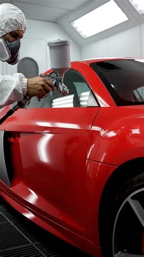 2012 Audi R8 Clear Coat Application — Sealing the Paint with Deep Gloss Finish