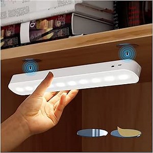 Closet Stick on Light, LED Dimmable Under Cabinet Lighting Wireless, Magnetic Night Light Bar with Rechargeable Battery, for Kitchen Stairs Hallway Sink Counter