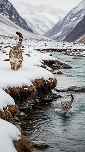 190K views · 1.8K reactions | Snowy Owl Helps Save Snow Leopard Cub From Drowning! #rescue #animals #wildlife | Paul & Friends | Facebook