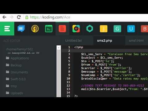 How To Send SMS Text Messages Online To A Mobile Phone With Php | TheCodeAcademy | By: Henry1502inc