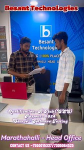 Our student, after completing our Software Testing Training...