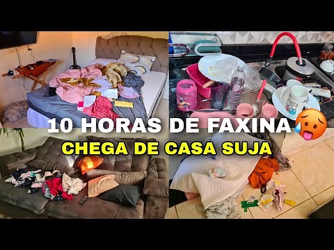 CANSEI!! FAXINA PESADA COMPLETA| 4DIAS SEM LIMPAR A CASA | 10 HORAS DE MUITA LIMPEZA 🥵