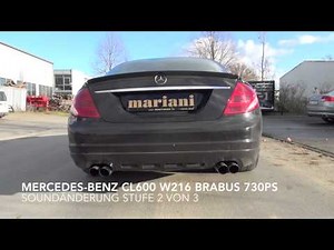 Sound! Mercedes Benz CL600 730 PS Sportauspuff Stufe 2 von 3 by mariani tuning brabus rocket