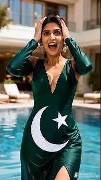 The indian 🇮🇳 girl mocked by pakistani 🇵🇰 girl for not having swimming pool slide #ai #india