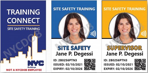 SST Card - New York City Site Safety Training Card