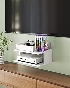 Floating Under TV Game Shelf Stand for Xbox Series S/X, Projector/Router/Entertainment Center, Projector Holder Accessories