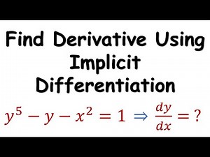 3.5.1 Find Derivative Using Implicit Differentiation