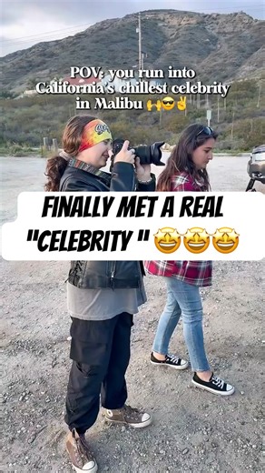 POV: You run into Malibu’s chillest “celebrity”… 😎🐾 #paparazzi