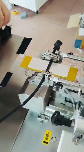 semi automatic cable folding labeling machine wire flag tye labels applicator