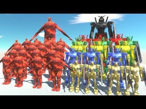 ava Colossal Titan vs Rainbow Gundam – Ultimate ARBS Battle