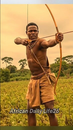 African Tribe Bow & Arrow Hunting 🏹 | Real Tribal Life #shorts