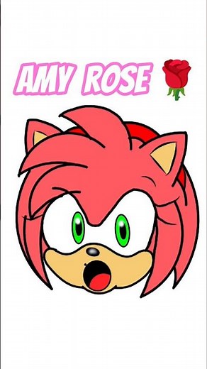 how to draw amy rose how to draw sonic the hedgehog #amyrose #sonic #shorts #knuckles #ytshorts