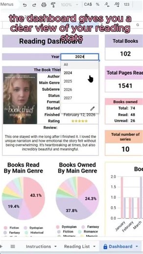 Book Tracker Spreadsheet Update | Track Your Reading Automatically