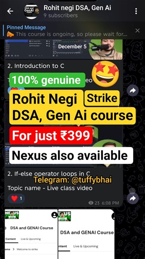 rohit negi dsa gen ai course free, rohit negi strike course, rohit negi nexus free #genai #shorts