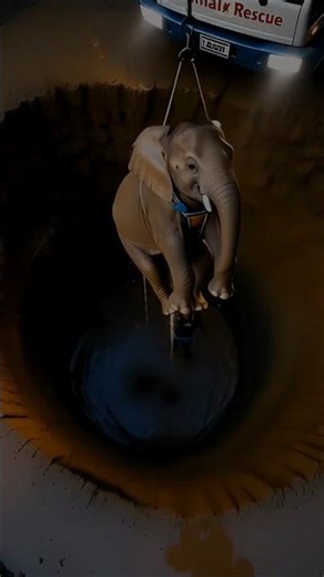 Rescue Animal: Elephant Saved From Well #rescueanimal #wildliferescue