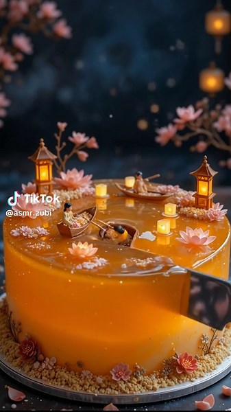 Floating Lantern Jelly Cake: Mini Boats with Glow