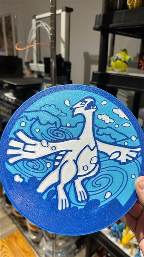 3D Lugia lightbox came out stunning 🤩 #3d #3dprinting #pokemon #tcg #viralvideo