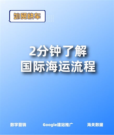 2分钟了解国际海运流程