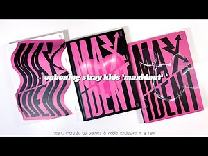 unboxing stray kids "maxident" albums ❦ go, heart, t-crush barnes & noble exclusive versions !