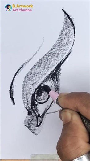 Quick Eye Design Drawing 👁️⚡ | Easy Creative Eye Sketch #drawing #B.artwork