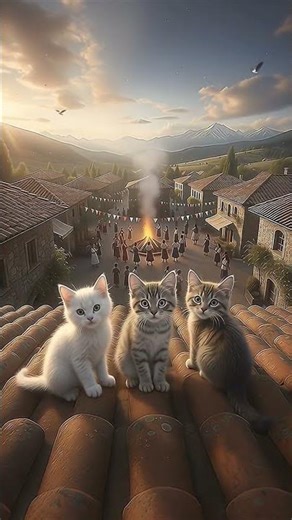 Kittens Watch a Magical Parade on Earth & Sky! 🐱✨ #Kittens #CuteAnimals #MagicalMoments
