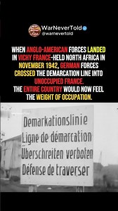 November 1942: Germany invaded the “free” half of France in one day 😱#ww2 #shorts