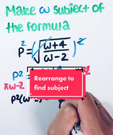 Cómo despejar W de una fórmula matemática