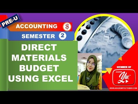 DIRECT MATERIALS BUDGET USING EXCEL