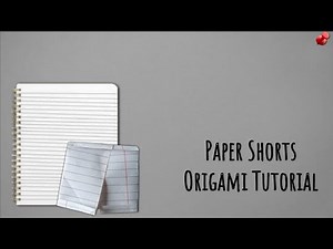⚡How to make paper shorts origami tutorial🩳
