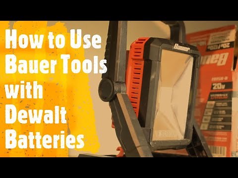 How to Use Bauer Tools with Dewalt Batteries || Harbor Freight Floodlight with a Dewalt Battery Mod