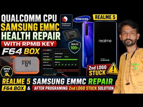 Qualcomm Cpu Samsung Emmc Health Repair With Rpmb Key F64 box | Realme 5 Samsung Emmc Repair F64 Box
