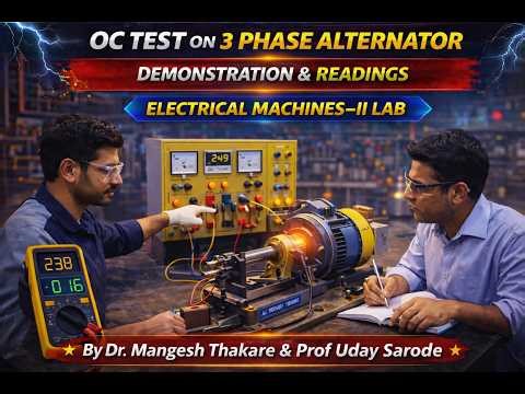 OC Test on 3 Phase Alternator | Demonstration & Readings | Electrical Machines-II Lab