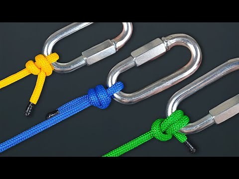 TOP 3 knot how to tie a carabiner | STRONG knots to help you | Tightening bushcraft knots