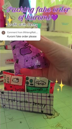 packing fake order of kuromi💜 craft with Jenny #diy #artscraft #craftaddict #craftyidea #
