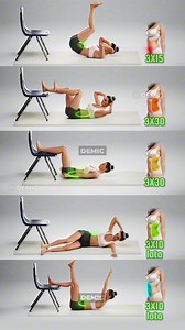 1M views · 9.3K reactions | Chair Abs Workout – Tone Your Core Fast! 晴 | DEMIC | Facebook