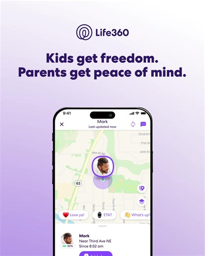Their freedom 🤝 Your sanity. With Life360 you get live location updates, crash detection, and SOS alerts straight to your phone. | Life360