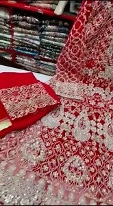 Dress Fabric : Net. Trouser Fabric : Grip. Size : S,M,L. WhatsApp 00923455731111 | Alnoor Cloth Centre, Main Bazar, Jhelum | Facebook