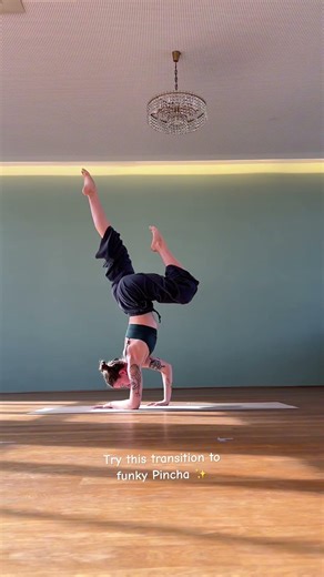 Try this inversion! Hard but fun 🔥 #pincha #inversion #yoga