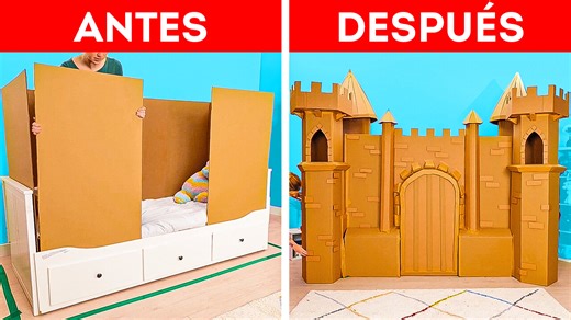 Construye tu castillo de cartón: Manualidades simples y divertidas para padres creativos 🏰📦 | Ideas en 5 minutos