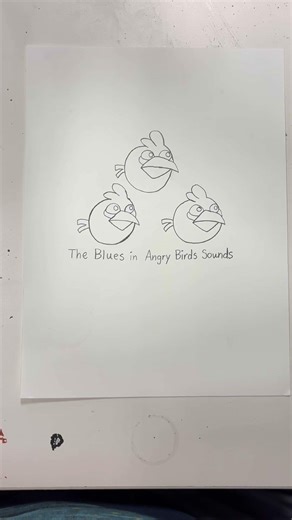 The Blues in Angry Birds Sounds with Drawing #angrybirds