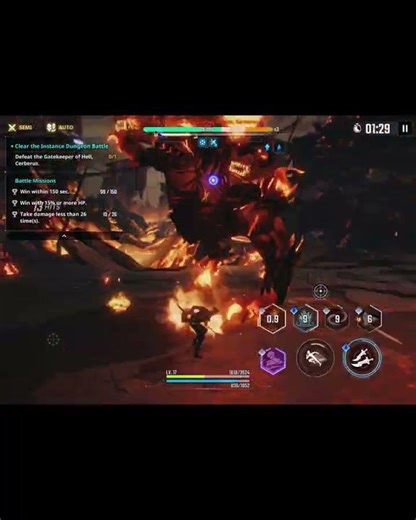 3 HEAD CERBERUS BOSS 🔥 Insane Fight #gaming #sololeveling #bossfight