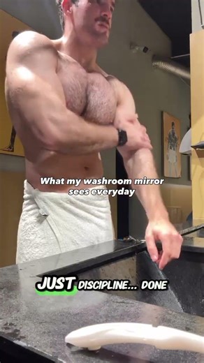 what my washroom mirror sees every day #musclebuilding #musclebuliding #strengthtraining #strong