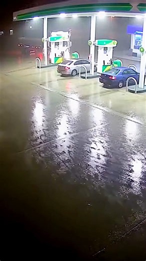 A large truck crashes into a gas station. *This is generated by AI for entertainment purposes.* | عامر بابكر-Amer Babiker